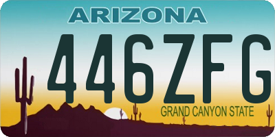 AZ license plate 446ZFG