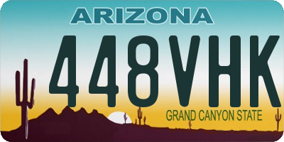 AZ license plate 448VHK