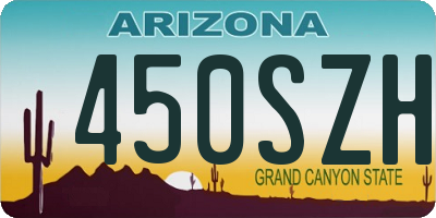 AZ license plate 450SZH