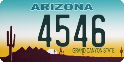 AZ license plate 4546