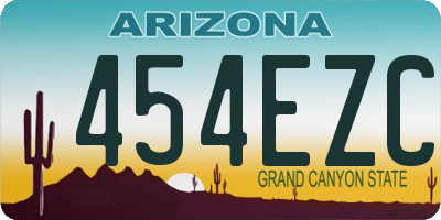 AZ license plate 454EZC