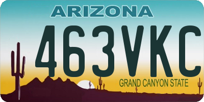 AZ license plate 463VKC