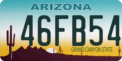 AZ license plate 46FB54