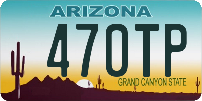 AZ license plate 470TP