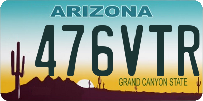 AZ license plate 476VTR