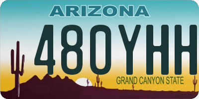 AZ license plate 480YHH