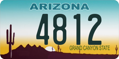 AZ license plate 4812