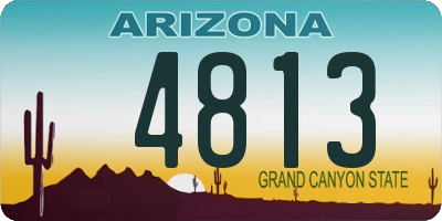 AZ license plate 4813