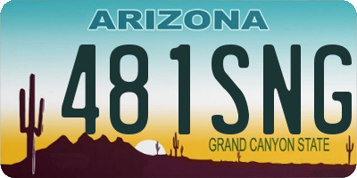 AZ license plate 481SNG