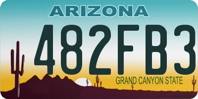 AZ license plate 482FB3