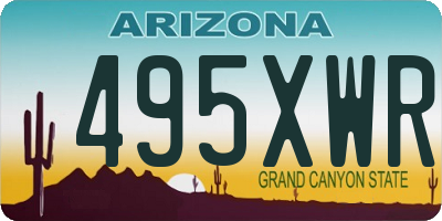 AZ license plate 495XWR