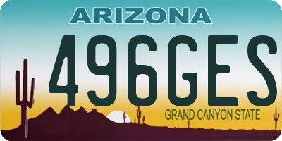 AZ license plate 496GES