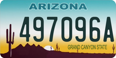 AZ license plate 497096A