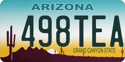 AZ license plate 498TEA