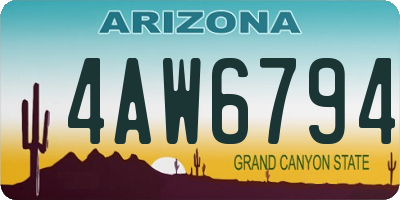 AZ license plate 4AW6794