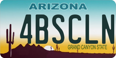 AZ license plate 4BSCLN