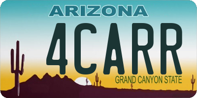 AZ license plate 4CARR