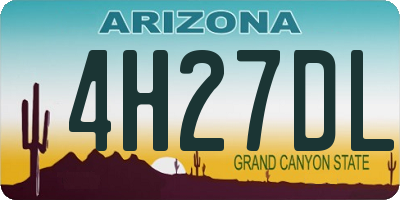 AZ license plate 4H27DL