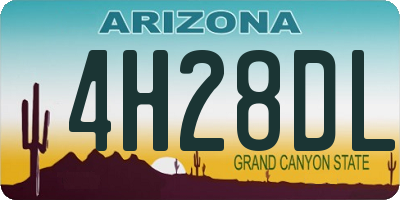 AZ license plate 4H28DL