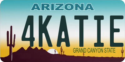 AZ license plate 4KATIE