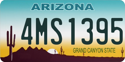 AZ license plate 4MS1395