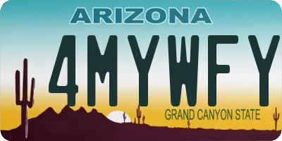 AZ license plate 4MYWFY