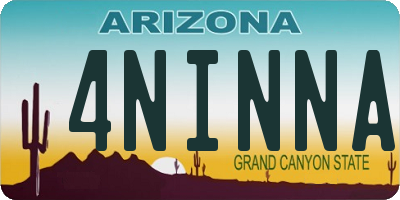 AZ license plate 4NINNA