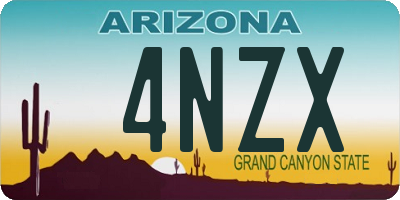 AZ license plate 4NZX