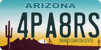 AZ license plate 4PA8RS