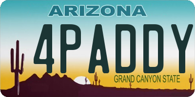 AZ license plate 4PADDY