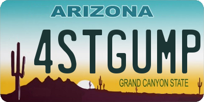 AZ license plate 4STGUMP