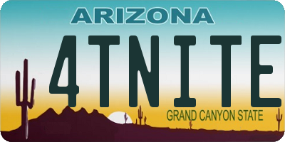 AZ license plate 4TNITE