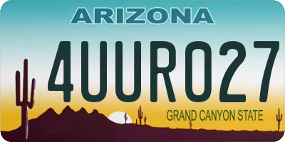 AZ license plate 4UUR027