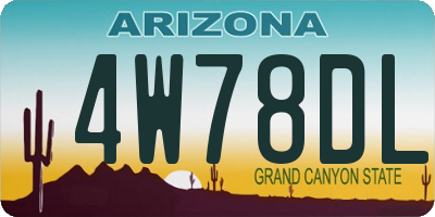 AZ license plate 4W78DL