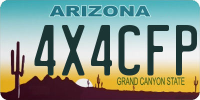 AZ license plate 4X4CFP