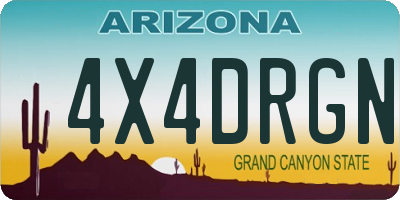 AZ license plate 4X4DRGN