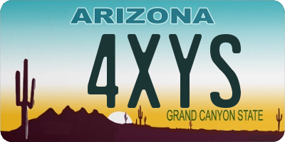 AZ license plate 4XYS