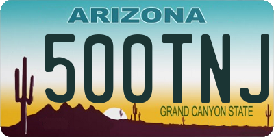 AZ license plate 500TNJ