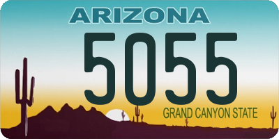 AZ license plate 5055