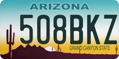 AZ license plate 508BKZ