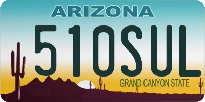 AZ license plate 510SUL