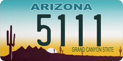 AZ license plate 5111