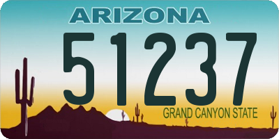 AZ license plate 51237