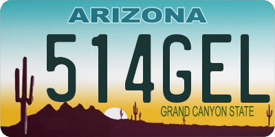 AZ license plate 514GEL