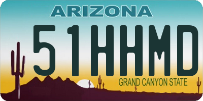 AZ license plate 51HHMD