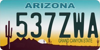 AZ license plate 537ZWA