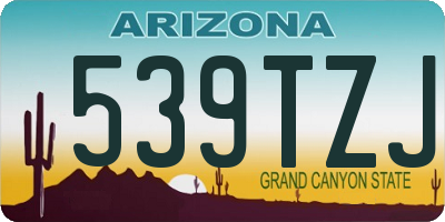 AZ license plate 539TZJ