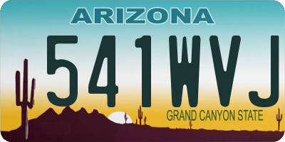 AZ license plate 541WVJ