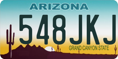 AZ license plate 548JKJ