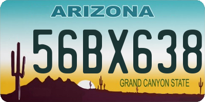 AZ license plate 56BX638